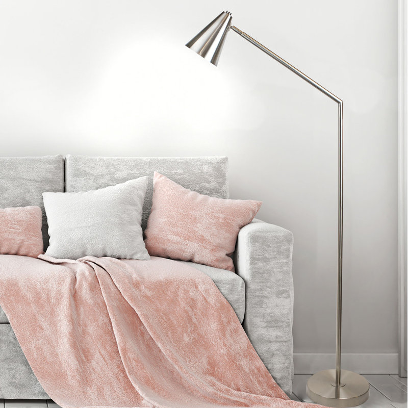 Edgar 60'' Task Floor Lamp, Brushed Nickel