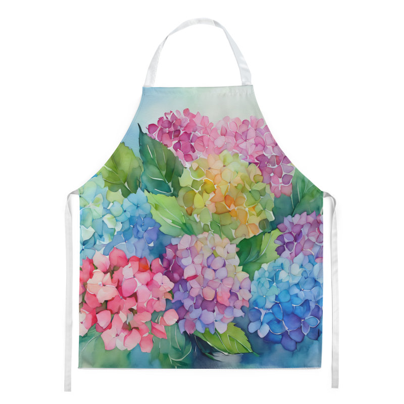 Hortensias en tablier aquarelle