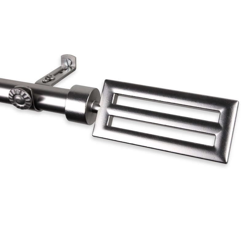 Tringle à rideaux simple Sterling, 28 po - L 48 po, Nickel satiné