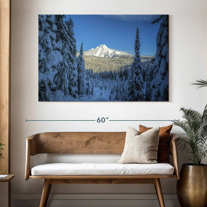 Alvord Mount Hood Winter Glimpse, H 34 po x l 51 po