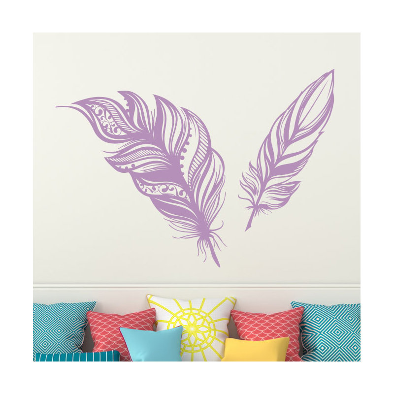Abstract Non-Wall Damaging Wall Decal, 22" H x 31" W, Lilac