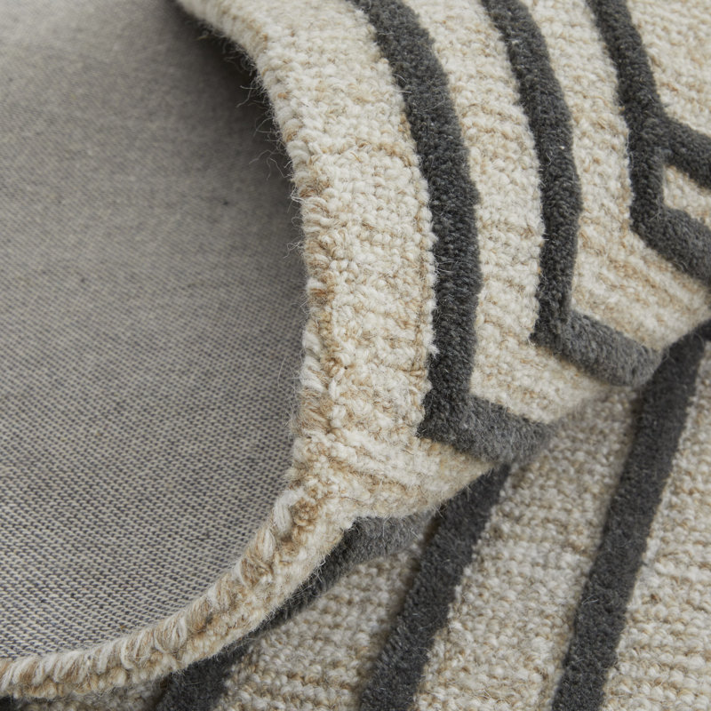 Gansett Modern Geometric, Tan/Brown Area Rug, Rectangle 5' x 8'
