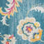 Tapis d'intérieur / extérieur tissé à la machine à motif floral bleu / jaune / rose Poulin-1349087038