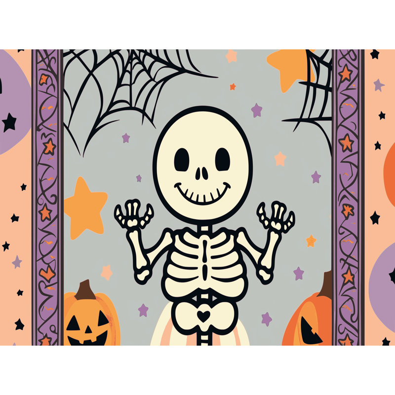 Tapis de vacances d'Halloween The Holiday Aisle®, Rectangle 5 pi x 7 pi