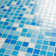 Swimming Pool 0.75" x 0.75" Glass Grid Mosaic Wall & Floor Tile