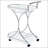 Allen 2-Tier Glass Shelf Metal Bar Cart with Stemware & 3-Bottle Wine Rack-1160809977