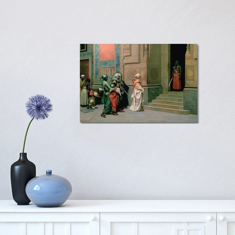 Outside The Palace by Ludwig Deutsch - Wrapped Canvas Print