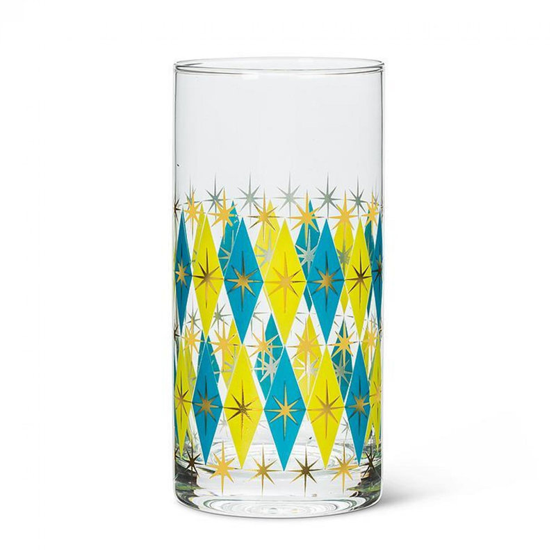 Diamond Highball Drinking Glass