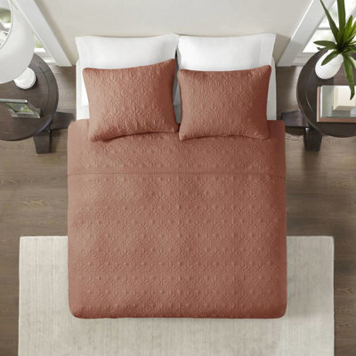 Courtepointe réversible 3 pièces - Rembourrage en coton prélavé pour plus de confort Le style de la courtepointe comprend deux taies décoratives lavables à la machine avec chaleur Une nuit de sommeil confortable et une chambre à coucher élégante