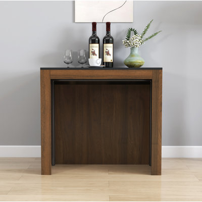 Table de salle à manger extensible moderne multifonctionnelle avec prise de courant, table extensible peu encombrante avec rangement pour fêtes, mariages, réunions et célébrations