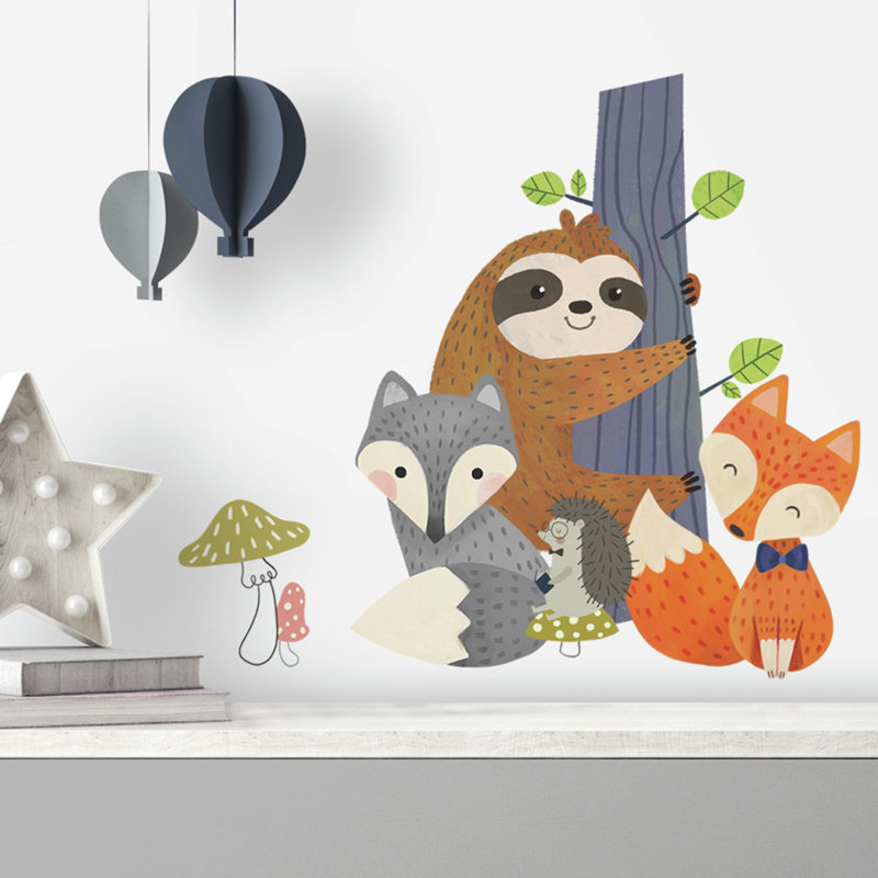 Bordure de papier peint L 19 pi x l 16 po Forest Friends