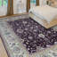 Tapis brun et crème noué à la main de haute qualité