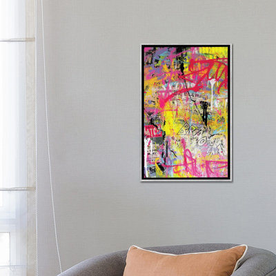 Peinture rose graffiti