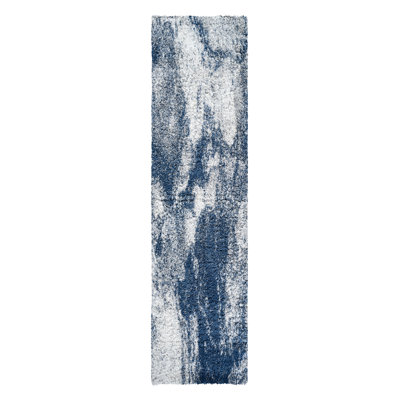 Shag Adrian Blue/Ivory Rug
