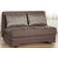 Sehr Chenille Armless Loveseat, Brown