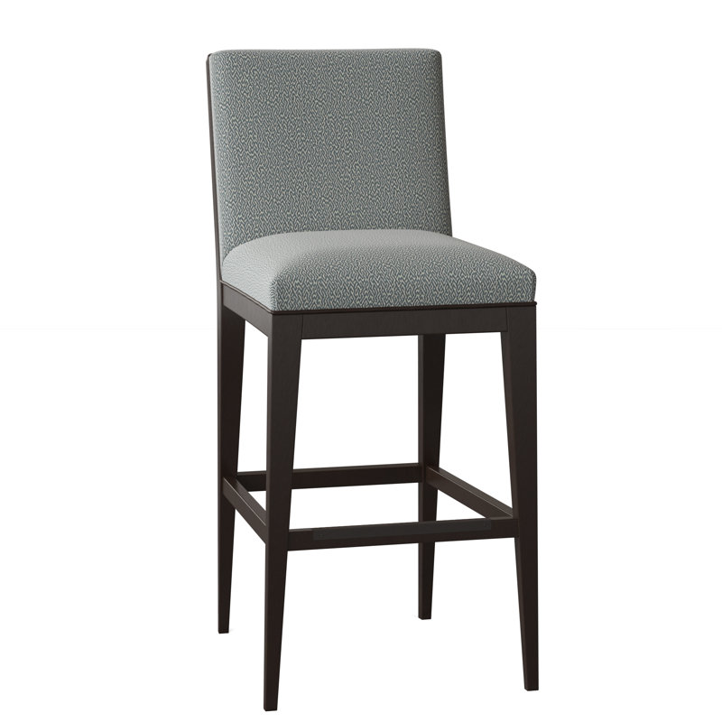 Tabouret de bar et de comptoir Logan, Noyer américain, Cyan maya, Tabouret de comptoir (assise de 24 po de hauteur)