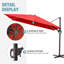 Parasol extérieur en porte-à-faux 141 po x 104 po, base lestée incluse-972414705