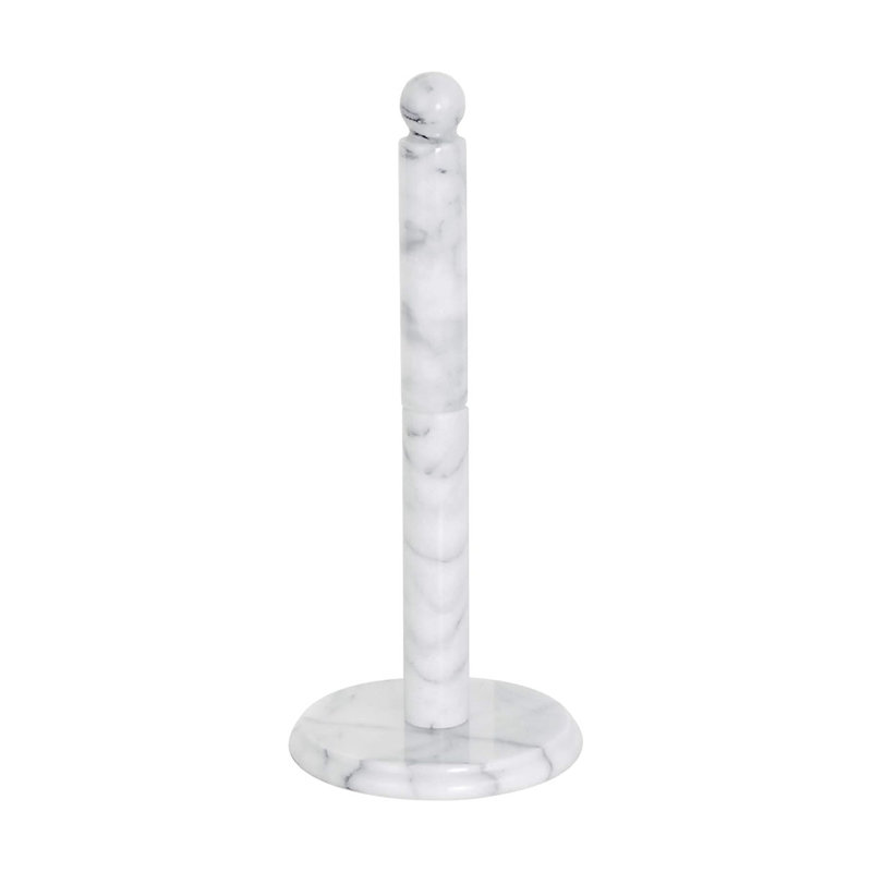 Distributeur de serviettes de cuisine en marbre naturel, H 13 po x l 6,5 po x P 6,5 po, Blanc