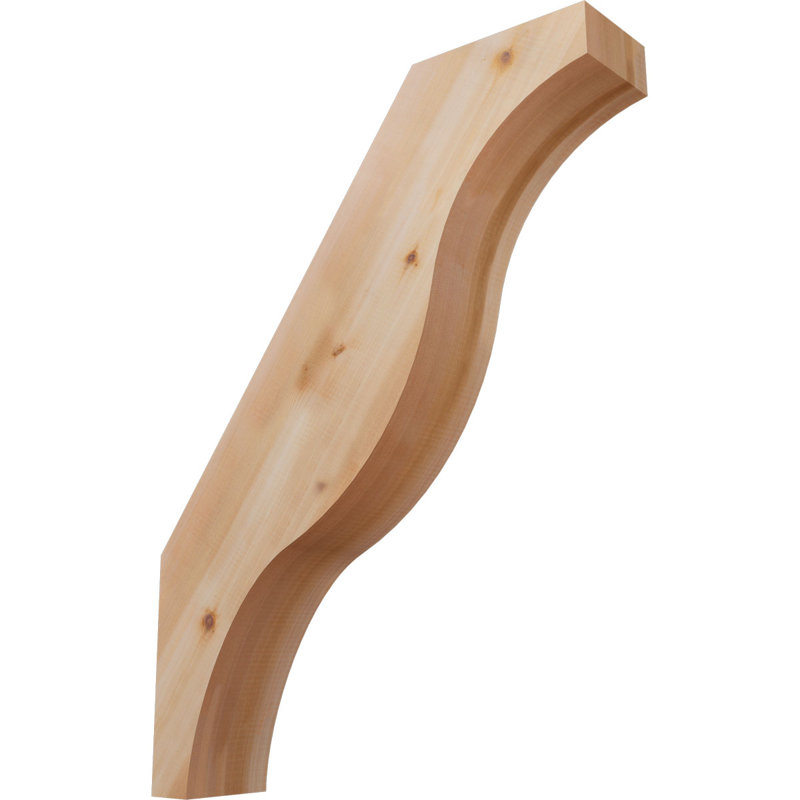 Attelle de genou Funston, Cèdre rouge, Lisse, H 34 po x l 5,5 po x P 26 po