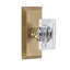 Grandeur Fifth Avenue Short Plate Privacy with Carré Crystal Door Knob-806574035-806574058