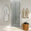 Portes de douche pliantes sans cadre, de 89 à 92 cm de largeur x 183 cm de hauteur, en nickel brossé avec verre trempé transparent de 6 mm.-134021887-134676407