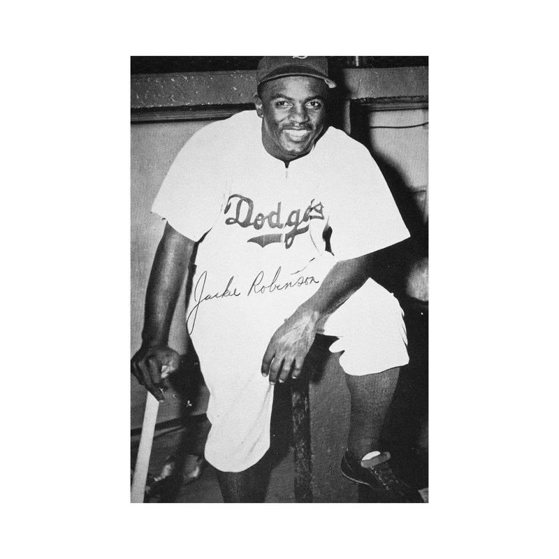 Jackie Robinson (1919-1972) - Print on Canvas, 30.48 cm H x 45.72 cm W, Wrapped Canvas