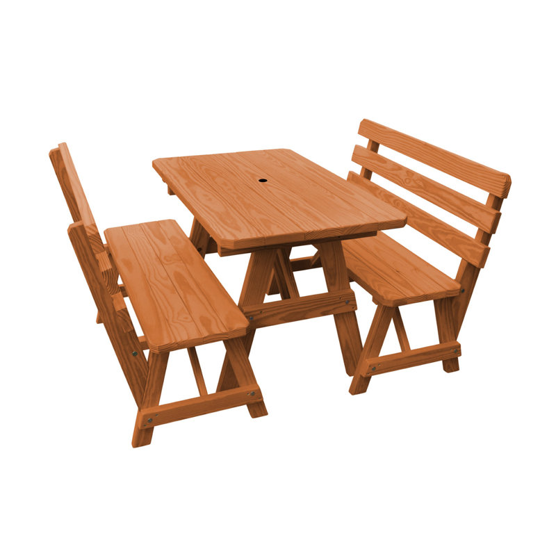 Table de pique-nique extérieure de restaurant 44 po L 44 po, Cèdre