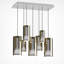 Lit Rectangular Chandelier 7 Pendants-269608042