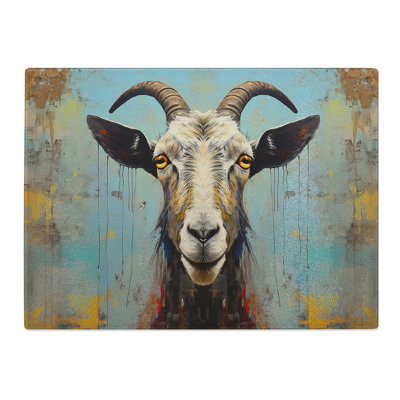 Goat Contemporary  Glass Chopping Board