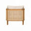 Fauteuil club d'extérieur en bois d'acacia