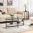 Caoimhlin Tempered Double-Layer Glass Oval Coffee Table-1355186454