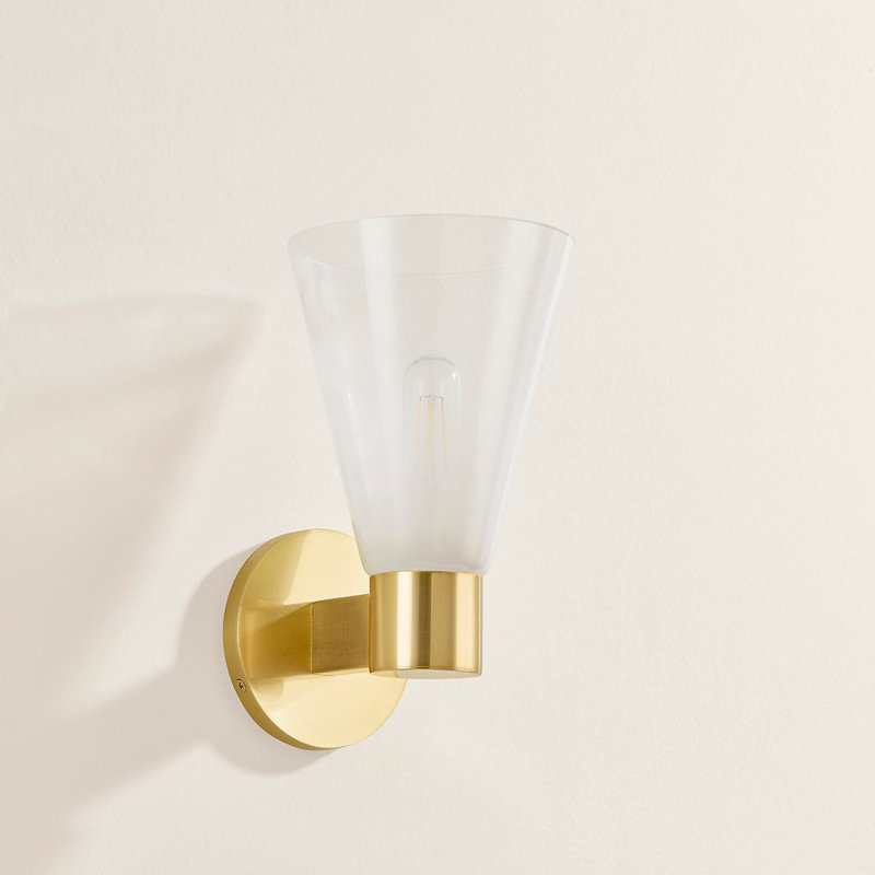 Alma 1 Light Wall Sconce, Antique Brass