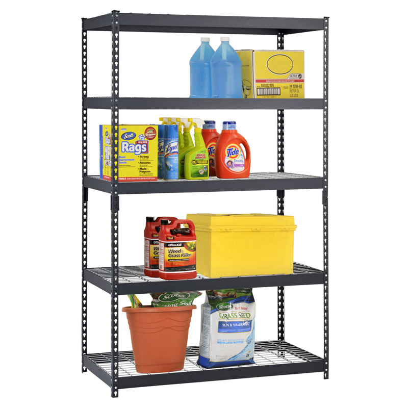 Étagère robuste en acier à 5 tablettes H 78", H 78 po x l 48 po x P 24 po