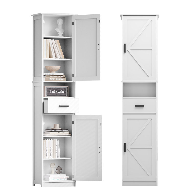 Rangement autoportant 69,3 po H, Blanc