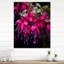 Horloge murale florale moderne Fuchsia vivace II-99632565