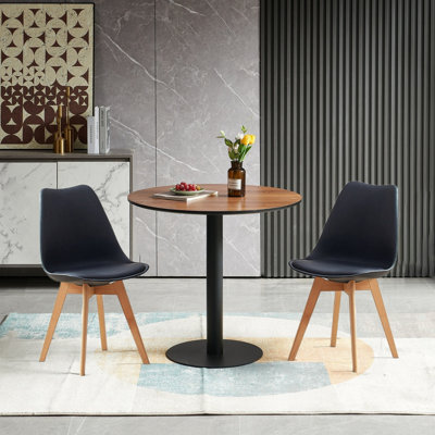 Stylish 3-Piece Round Table And Chairs Set For Small Spaces