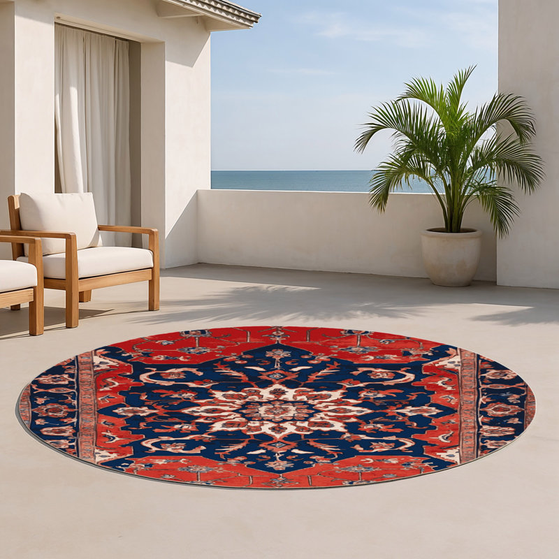 Tapis d'intérieur et d'extérieur Tabriz, Rond 5 pi