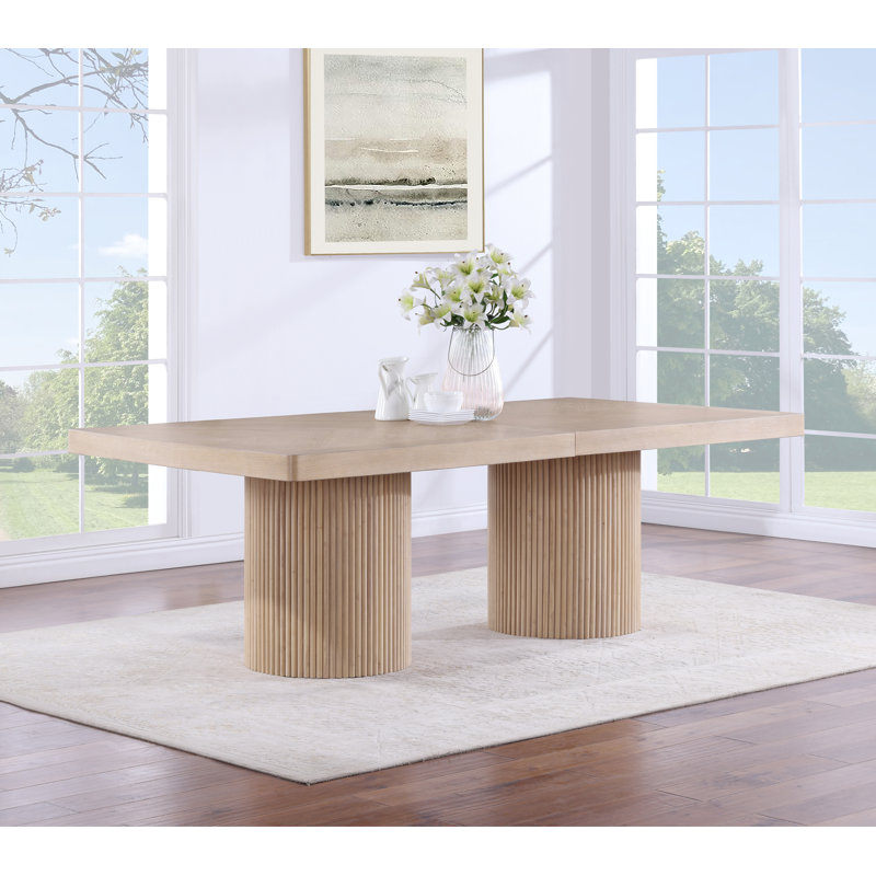 Belinda Rectangular 96'' L x 48'' W Dining Table, Oak