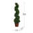 35'' Boxwood Topiary in Faux Concrete Planter