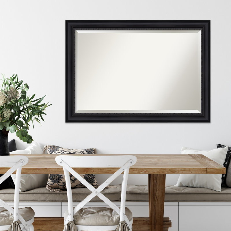 Eivin Flat Wall Mirror, 29" x 41", Black
