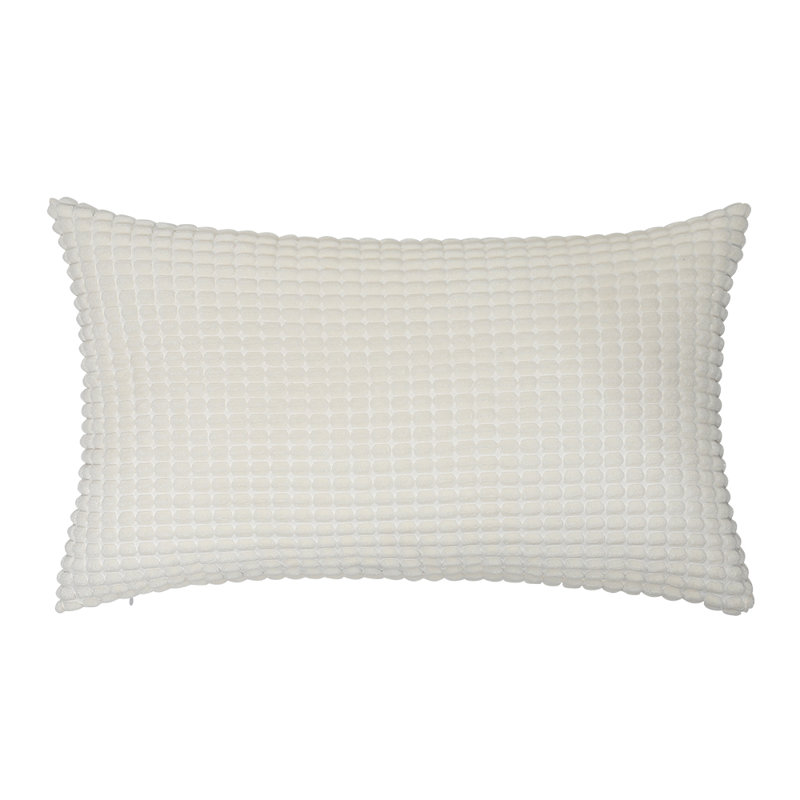 Coussin en velours côtelé doux, Crème