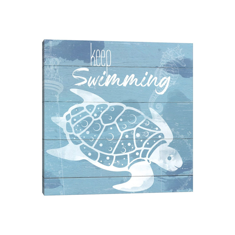Keep Swimming by Daniela Santiago - Wrapped Canvas Print, 45.72 cm H x 45.72 cm W