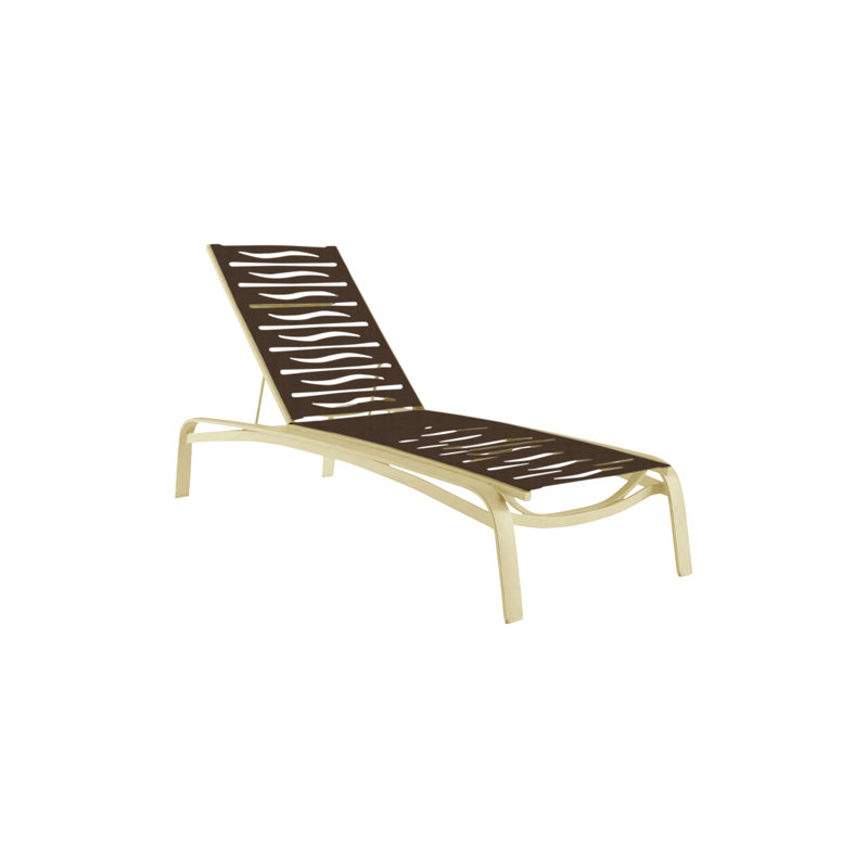 Laguna Beach EZ Span™ Outdoor Rust-Resistant Metal Chaise Lounge, Shell, Greco
