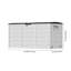 Lifeideas 112cm W 290L Polypropylene Lockable Deck Box with Wheels in White