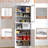 72-Inch, Metal Cabinet, Kitchen, White, Adjustable Shelves, Stainless Steel Frame, Freestanding, Use, Magnetic , Scratch- Features