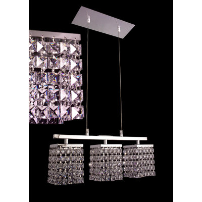 Luminaire suspendu linéaire à 3 lumières pour îlot de cuisine Mirco