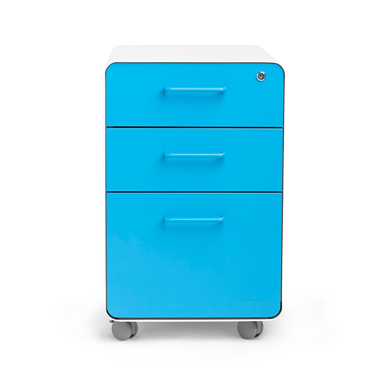 Stow 15.75'' Wide 3 -Drawer Mobile Steel File Cabinet