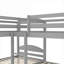 Lit plateforme avec lit gigogne en bois massif gris neutre et lit gigogne pour chambres familiales et invités de nuit