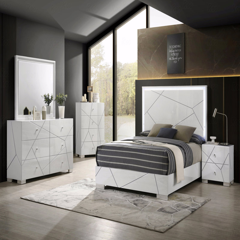 Meuble en bois contemporain à 1 tiroir 6 pièces