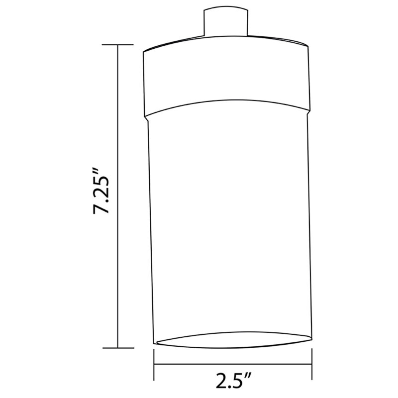 Black Aluminum LED Cylinder Pendant Light with Philips Bulb
